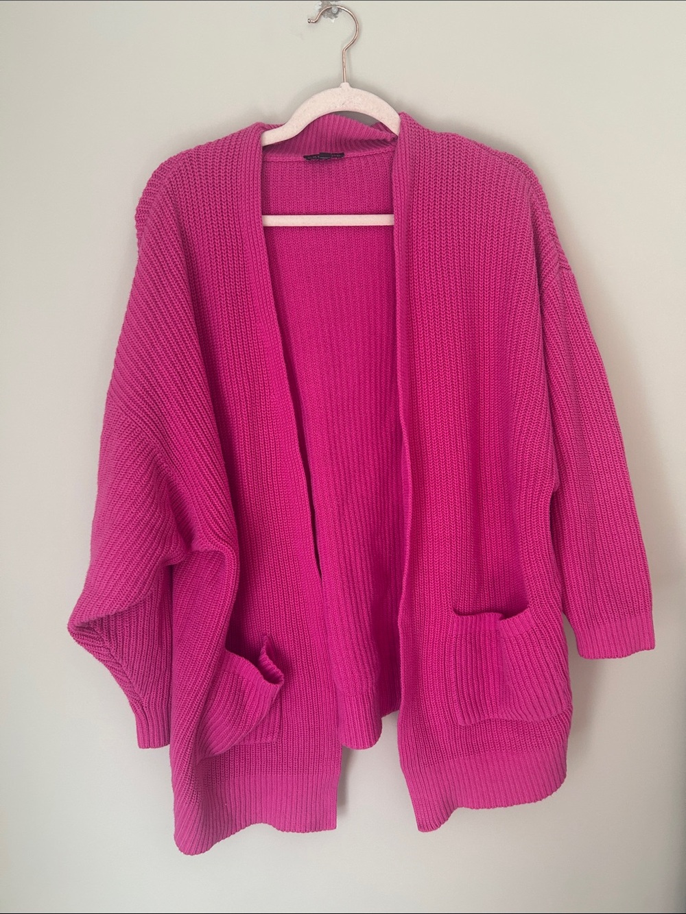 Express Pink Cotton Cardigan Sweater